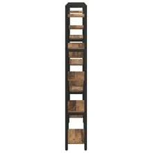 Larryhot Libreria Legno vecchio 156 x 25 x 167 cm Legno multistrato, Facile da assemblare, dall'estetica elegante e raffinata, pratica per riporre gli oggetti, la scelta ideale per l'organizzazione e la decorazione domestica - Castano - Visualizzare 6