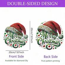 Fairyland JinWenn Decor For Home Diamonds Art Kit Decorations, Christmas Hat Diamonds Painting Kit For Adult Tabletop Gift DIY 5D Diamonds Dots Special Crystal Diamond 7.8x7.8 Inch - DP02368 - 查看 4