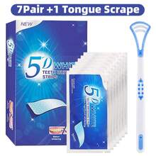 Vaclav 5D牙齿美白贴，7/14/21/28对装，有效去除咖啡、汽水、茶渍，美白牙齿，缓解牙齿敏感，遮盖污渍，居家旅行套装，防滑设计，女士礼品 - 藍色 - 查看 13