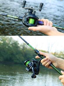 SOUGAYILANG Caña de pescar de fibra de carbono con punta sólida y alta sensibilidad de 1,8 m (7-14 LB) | Spinning/Casting | Guía anti-enredos | Para orilla/aguas pequeñas y medianas (Dirigido a lubinas/percas pequeñas) - Morado - Ver 11