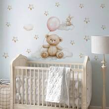 BRUP 1/2/3 Sheets Cute Forest Animals Growth Chart Wall Sticker For Kids Room , Removable Height Measurement Ruler Decal For Nursery Baby Room - Multicolor - View 9