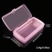 1pc Rectangular Double Layer Nail Tool Disinfection Box, Includes Tweezers, Cuticle Nipper, Nail File, Disinfection Tray, Nail Tool Storage Box, Thick Plastic Material