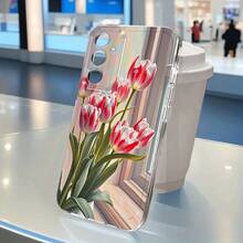 Adecuado para fundas de teléfono  Galaxy Nuevas A5, A3, A02, A34, A13, A14, A32, A24, A12, A50, A54, A70, A73, A34, A55s NOTE 10F12 M10S Funda Transparente Suave de Diseño Creativo Simple de Moda con Tema Espacial, Estampado de Patrón Floral de Mariposa y Océano - Cubierta Protectora - Multicolor - Ver 12