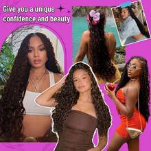NARNI 28 30 Inch Human Braiding Hair For Boho Braids 50g 1 Pack Color #4 Brown Deep Wave Boho Bulk Human Hair For Braiding Knotless Curly Bundles Human Hair For Boho Braids 15A 100% Brazilian Virgin Wet And Wavy Bohemian No Weft Bundles/Pack Curly Braids Brown - 棕色的 - 查看 3