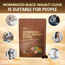 VivoNu Ai Cao Hei Walnut Lilac Capsules, 6600mg Clean, Healthy, And Human Intestinal Protective Supplement, 18 In 1 Herbal Mix, Contains 240 Soft Capsules Of Pumpkin Seeds, Garlic, Oriole, Berberine, Cinnamon, And More - 1袋 - 查看 4