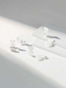 10个装橡胶耳钉后塞，硅胶耳钉后塞，防止耳环脱落，耳钉后塞，硅胶耳钉后塞专为较重的耳环设计 - 隐形支撑垫，适合耳垂下垂、大耳环、耳钉、吊坠耳环，耳钉后塞替换装，适合日常佩戴和特殊场合，可搭配人造宝石首饰，心形橡胶耳钉后塞替换装 - 彩色 - 查看 3