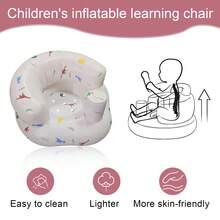 1pc Inflatable Child Seat, Sitting & Standing Floor Seat For Children, Portable Kids' Chair, Baby Bathtub Seat, Suitable For 3-36 Months (Manually Press To Inflate, No Air Pump Required)The Pictures Are For Reference Only. Please Check If The Size Is Suitable For Your Baby - Multicolor - View 13