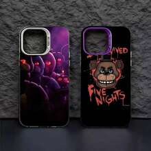 AmineF- Funda para teléfono Fnaf F-Five-nights-At-Freddys compatible con  16 15 14 13 12 11 17 Pro MAX Plus Pro, funda mate a prueba de golpes, funda compatible con  17 pro max, funda  17 pro, funda  17, funda  16 pro max - z7 - Ver 4