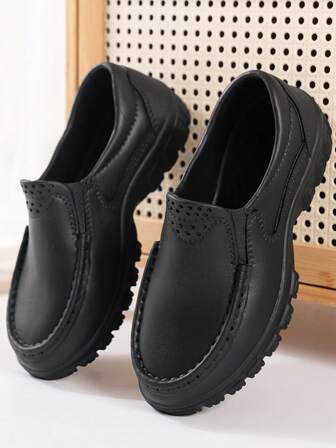 Sandalias casuales básicas para hombre para exteriores y playa, de material EVA ligero, antideslizante, adecuadas para adolescentes, uso casual de verano, actividades al aire libre, vacaciones, regalo de graduación o cumpleaños, moldeadas en una sola pieza, planas, anti-perforación, anti-salpicaduras, zapatos de chef