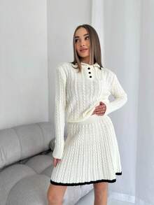 Women Sports Sweater Co-Ords - White - View 9
