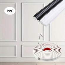 1 Rotolo 100cm/200cm Bordo decorativo adesivo in PVC - Flessibile e pieghevole, adatto per pareti, pavimenti e armadi, decorazione per pavimenti | Stile europeo | Modanatura facile da installare, decorazione per pareti e pavimenti - Multicolore - Visualizzare 2