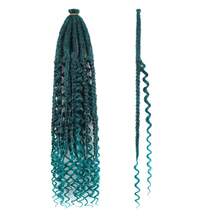 24英寸单股仿辫，街舞辫，毛毡辫，假发辫，手工钩编辫，非洲辫，小卷，长卷，钢琴色，纯色，渐变色，适合女性派对、节日礼物、音乐节、派对配饰，日常佩戴也很理想 - 彩色 - 查看 13