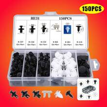 Multi-Size Hybrid Buckle Set, 150 Pieces, Suitable For Different Mounting Holes, Contains A Variety Of Quick Clamp Specifications, One-Stop Solution, Car Detailing Shop Repair Shop, High Toughness Plastic Buckle, Specially Designed For Car Fenders, Anti-Aging And Corrosion Resistant, Perfect Replacement For Original Parts, Quick Installation Buckle Set, No Screwdriver Required, Manual Pressing, Enough For Multiple Repairs And Use. Convenient And Efficient, Novice Users Of Female Car Owners, Equipped With Removal Tools, Easy To Remove Old Buckles To Avoid Damage To The Car Paint,Car Tools,Herramientas De Trabajo,Automotive Tools,Car Acessesories,Car Essentials,Herramientas De Trabajo,Men's Valentine's Day Gifts - B - View 5