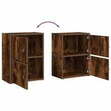 Larryhot Libreria Rovere Fumo 40x24x52 cm in Legno Multistrato, Facile da assemblare, dall'estetica elegante e raffinata, pratica per riporre gli oggetti, la scelta ideale per l'organizzazione e la decorazione domestica - Castano - Visualizzare 7
