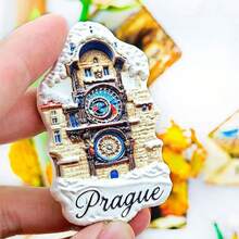 1pc Resin Refrigerator Magnet, Poland, Austria, Czech Landmarks Of Krakow, Hallstatt, Prague, Travel Souvenir, Home Decor Magnets For Bedroom, Kitchen, Wall, Creative Gift - Multicolor - View 30