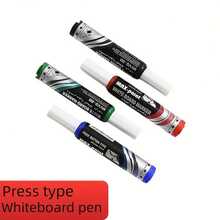 4支/套可擦白板笔，水性黑色马克笔（教师用），彩色马克笔（学生用），红/蓝/黑色黑板笔，易擦白板笔，短粗便携马克笔 - 套裝 - 查看 3