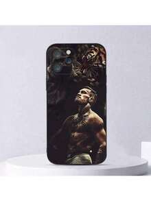 Étui de téléphone de boxe Conor McGregor compatible avec iPhone 15, 14, 13, 12, 11, Plus, Pro Max, XS, X, XR, SE, Mini, 8, 7 Housse souple en silicone noir - Housse compatible avec les étuis 17 Pro, 17 Pro Max, 17 - Z5 - Voir 9