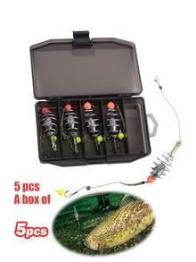 GOTURE Set de 5 piezas Montaje anti-línea de pesca de carpa europea - Flotador y montaje anti-enredo (Adecuado para carpa/brema/carpa de hierba), en caja de regalo - Multicolor - Ver 1