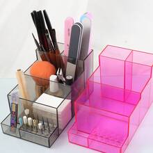 Multi-Functional Storage Box, Cosmetic Display Case, Nail Art Drill Bit Holder, Nail Art Pen & Buffer Organizer - Multicolor - View 4