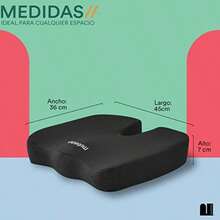 MUBSON Cojin para Coxis y Ciatica de Gel para Mejorar Postura y Reducir Dolores de Espalda. Cojin para Silla Gamer o de Oficina. Cojin Ortopedico con Base Antideslizante. Coccyx Seat. Donut Pillow - Multicolor - Ver 3