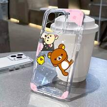 Cartoon Rilakkuma Bear Phone Case Compatible With For  17, 16E, 16, 15, 14, 13, 12, 11 Pro Max, Mini, Air, XR, XS, X, 7, 8 Plus, Transpart TPU Soft Back Cover..Christmas Accessories.Fall S25 Ultra Cute Phone Cases Gifts For Men 14 Cases Gifts Cheap 17 Pro Max Case Gifts For Women Rilakkuma - 混合顏色 1 - 查看 5