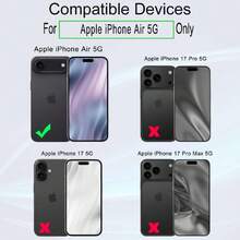 para iPhone Air 5G, 2 Protector Pantalla+1 Protector Cámara+1 Protector Trasera Fibra Carbono,Cristal Templado,37337786 - Azul Marino - Ver 2