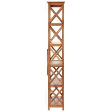 Larryhot Libreria 100x30x180 cm Legno Massello Acacia Finitura Ambra, Facile da assemblare, dall'estetica elegante e raffinata, pratica per riporre gli oggetti, la scelta ideale per l'organizzazione e la decorazione domestica - Castano - Visualizzare 2