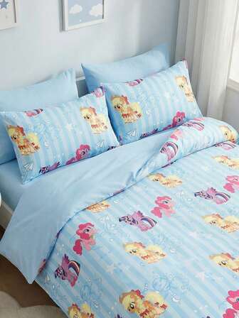  1pc/2pcs My Little Pony Certified Digital Printed Pillow Case, Without Pillow Insert, Daily Polyester Soft Skin-Friendly And Breathable, Suitable For Living Room, Bedroom, Outdoor, Sofa Decoration