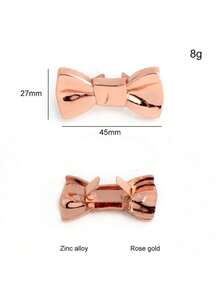 4个可拆卸编织蝴蝶金属装饰标签，适用于服装、皮革、腰带、心形DIY包袋配件