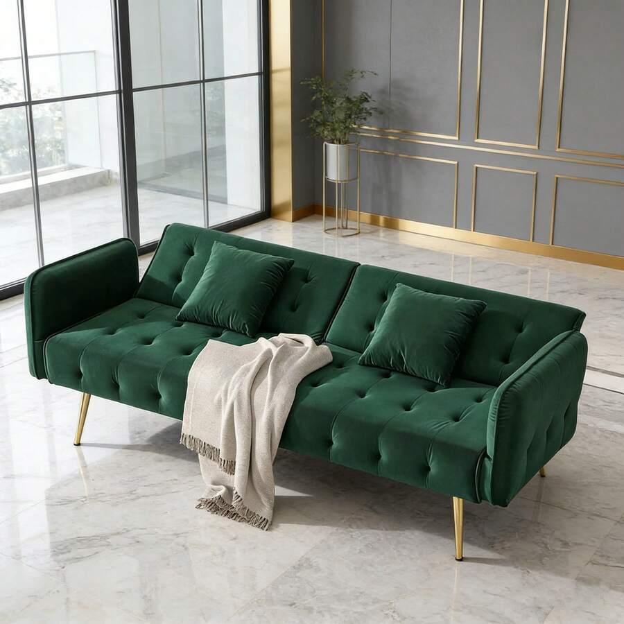 Sofas & Couches - Green + Foam + 2 Seat + Foam - View 1