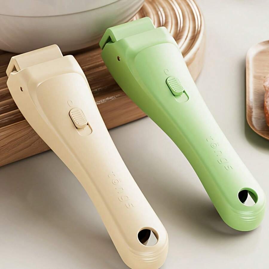 1 Pack White Heat Resistant Non-Slip Bowl Gripper - Heavy Duty ABS One-Hand Release Lever, Suitable For Retrieving Hot Dishes, Bowls, Pots And Pans - Microwave, Oven And Dishwasher (Non-Food Contact) - Grip For Hot Food, Anti-Scald - Multicolor - View 1