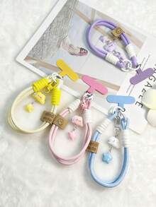 Cute Dopamine Phone Lanyard Ins Style Cloud Star Wrist Strap For Phone Camera Keychain Bag Charm Daily Use - Multicolor - View 6