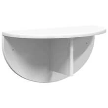 Larryhot Estante de pared 38 x 19 x 19 cm Madera de ingeniería, Fácil de montar, elegante y hermoso, y conveniente para almacenar artículos, es una opción ideal para el almacenamiento y la decoración del hogar. - Blanco - Ver 2