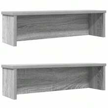 VidaXL Étagères de cuisine empilables 2 pcs sonoma gris 50x15x16 cm - Gris - Voir 1