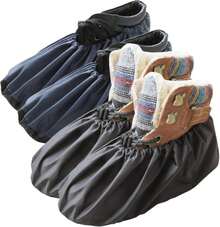 DearyHome Washable Reusable Shoe Boot Covers - Non-Slip, Water-Resistant (2 Pairs, Large) For Contractors &Amp; Households - Keep Carpets, Floors, And Rooms Clean - ColorB - View 1