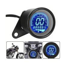 Indicador de velocidad de Retroiluminación LED LCD de motocicleta universal Odómetro modificado indicador de código multifuncional (pantalla de contenido de aceite / velocidad) - A - Ver 5