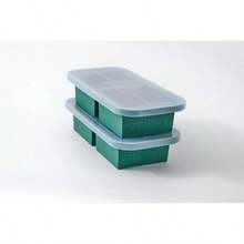 2 Cup Silicone Freezer Molds With Lids U2013 Soup For Freezing Lasagna, Leftovers, Soups, Sauces, Casseroles, Meal Prep Meals And More U2013 Aqua 2 - Pack - Cải xoăn + Gói 2 cái - Xem 2