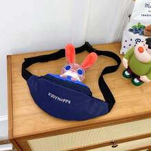 疯狂动物城朱迪·霍普斯3D立体人偶可爱玩具，多功能钱包，休闲斜挎包，单肩包，运动包，新奇手提包，手机袋 - 彩色 - 查看 3