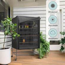 1pc Bird Cage Cover, Universal Pet Bird Cage Cover, Blackout Breathable Mosquito Net, Waterproof And Dustproof, Suitable For Bird Cages At Night, Also Suitable For Cats, Ferrets, Cockatoos, Parrots And Small Animals At Night. - Multicolor - View 11
