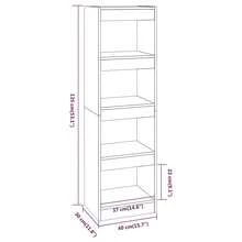 Larryhot Libreria/Divisorio Grigio Sonoma 40x30x135 cm, Facile da assemblare, dall'estetica elegante e raffinata, pratica per riporre gli oggetti, la scelta ideale per l'organizzazione e la decorazione domestica - Grigio - Visualizzare 6
