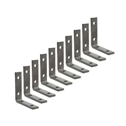 Kit 10 Cantoneiras Mão Francesa Para Moveis e Prateleiras 5cm - Cinza Ou Marrom