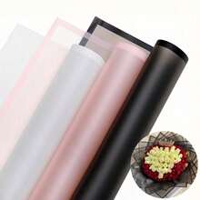 20pcs Matte Finish Gift Wrapping Paper, Semi-Transparent Waterproof Flower Packaging Paper For Florists, Valentine's Day