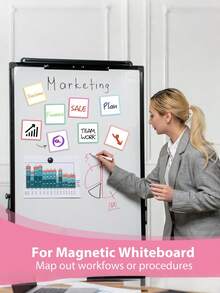 18 قطعة ملاحظات مغناطيسية قابلة لإعادة الاستخدام، بمقاس 4 * 4 بوصة - ضرورية للتعلم - ملصقات قابلة للمسح الجاف مع أقلام، مناسبة للسبورات البيضاء والثلاجات وخزائن التخزين - مثالية للمكتب والفصل الدراسي والتذكير المنزلي، مذكرة مكتبية، بالإضافة إلى 8 أقلام ملونة قابلة للمسح - متعدد الألوان - مشاهدة 7