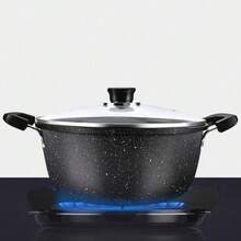 26CM Non-Stick Soup Pot Maifanite Soup Pot Handle Small Saucepan For Cooking Pan - Black - View 2
