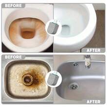 8/4/2pcs Volcanic Stone Cleaning Set, Includes 1/2pcs Long Handle Toilet Brush, Volcanic Stone Toilet Cleaner, Volcanic Stone, Toilet Cleaning Stone, Bathtub, Kitchen Sink, Grill, Tiles