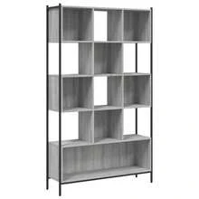 Larryhot Libreria Grigio Sonoma 102x28x172 cm in Legno Multistrato, Facile da assemblare, dall'estetica elegante e raffinata, pratica per riporre gli oggetti, la scelta ideale per l'organizzazione e la decorazione domestica - Grigio - Visualizzare 2