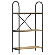 Larryhot Libreria rovere artigianale 60 x 30 x 109 cm Legno multistrato, Facile da assemblare, dall'estetica elegante e raffinata, pratica per riporre gli oggetti, la scelta ideale per l'organizzazione e la decorazione domestica - Castano - Visualizzare 2