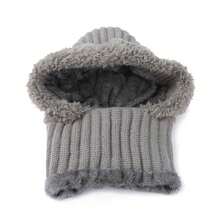 1pc Grey Color Women's Winter Knitted Balaclava, Warm Full Face Coverage Beanie With Ear Flaps And Neck Gaiter, Stylish Ski Mask For Cold Weather Outdoor Activities. A Winter Essential For Women, This 2-In-1 Knit Hat With Fleece Lining Can Be Worn In Two Ways. It Keeps You Warm And Blocks The Wind With A Hood, Neck, And Leg Coverage, Making It Perfect For Outdoor Cycling. The Best Gift Choice To Keep Your Girlfriend Warm All Winter. - Grey - View 10