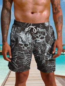 Vacation Swimming Men's Summer Casual Daily Vacation Beach Shorts With Drawstring, Single-Layer Unlined Quick Drying Hawaii - Multicolor - View 1