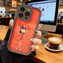 Moda teléfono caso, compatible con varios   y  modelos, teléfono Estuche Animadora Chica Con Pompon Pompones Rojo El fondo es adecuado para  15 Profesional máximo  14  13  galaxia S23.  Borde Teléfono Protector pareja Teléfono Estuche Regalo Para Novio Novia Vacaciones Regalo, esto es un popular regalo para amigos o socios Adecuado para negocio ocasiones. Duradera, resistente a las manchas y a las huellas dactilares, esta nueva funda para teléfono de hombres y mujeres es un gran regalo. - Blanco - Ver 5